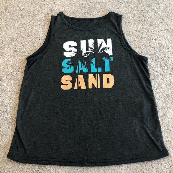 SHEIN Tops - NWOT Shein Women's Sun Salt Sand Palm Tropical Tank Top Tee